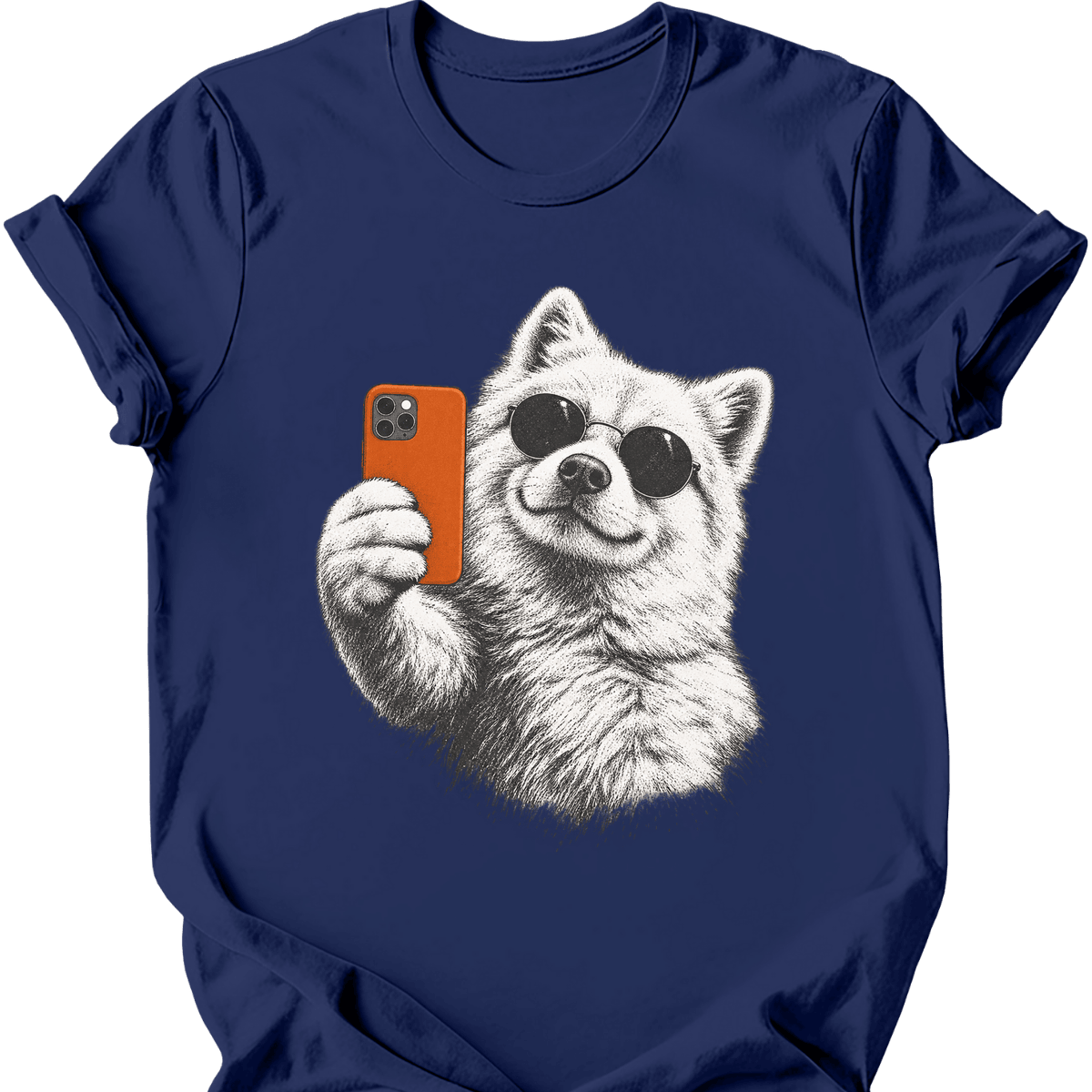 Samoyed Selfie Dog T Shirt Gift For Dog Lover