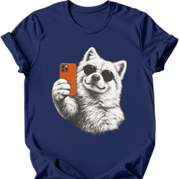 Samoyed Selfie Dog T Shirt Gift For Dog Lover