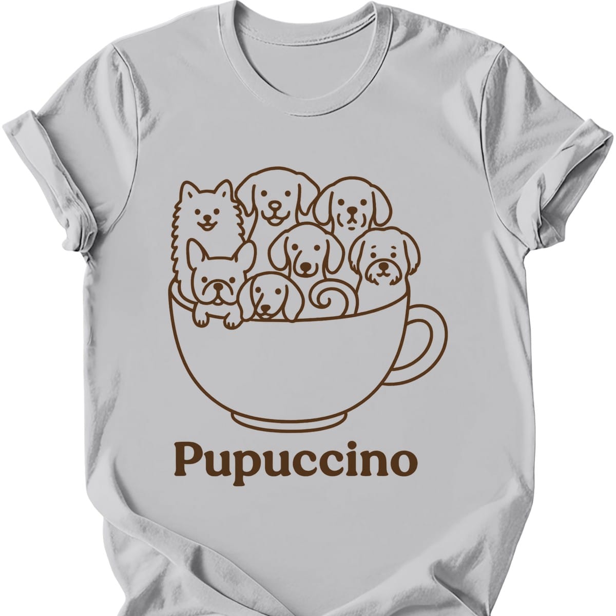 Pupuccino T Shirt Gift For Dog Lover