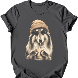 Rough Collie Hipster Dog T Shirt Gift For Dog Lover