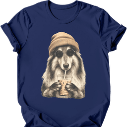 Rough Collie Hipster Dog T Shirt Gift For Dog Lover