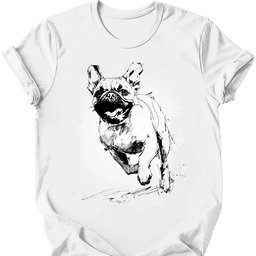 Pug Running Dog T Shirt Gift For Dog Lover