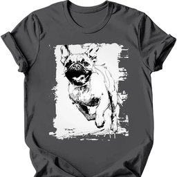 Pug Running Dog T Shirt Gift For Dog Lover