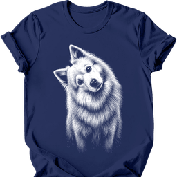 Samoyed Tilted Dog T Shirt Gift For Dog Lover