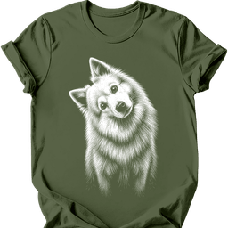 Samoyed Tilted Dog T Shirt Gift For Dog Lover