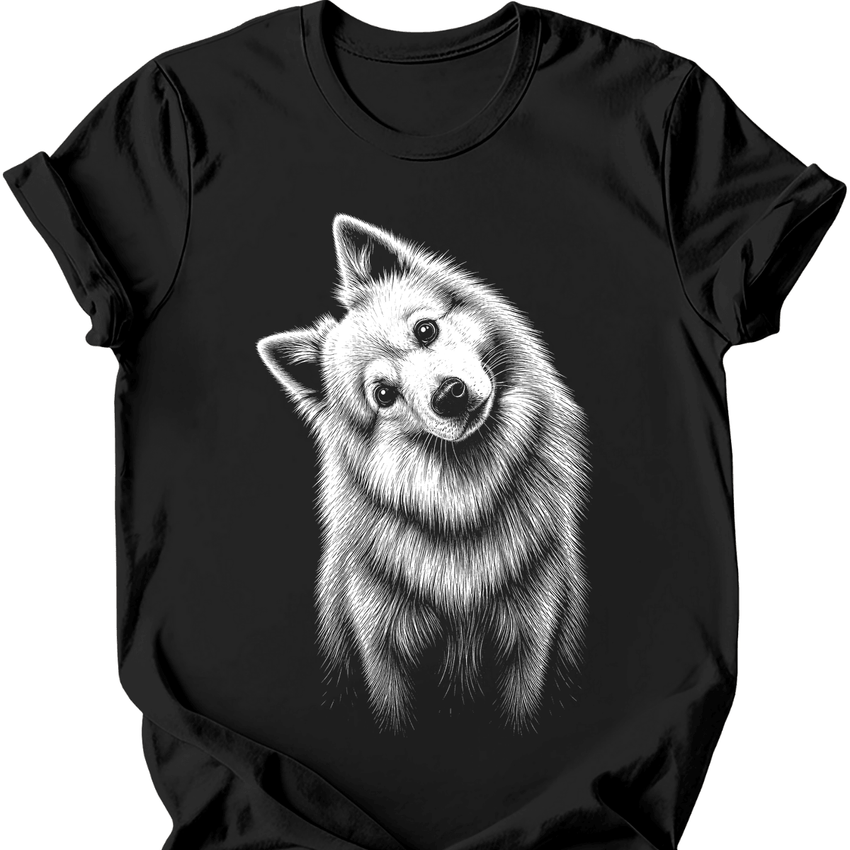 Samoyed Tilted Dog T Shirt Gift For Dog Lover