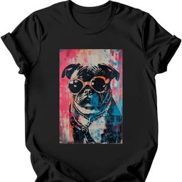 Pug Punk Dog T Shirt Gift For Dog Lover