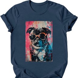 Pug Punk Dog T Shirt Gift For Dog Lover