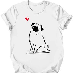 Pug Sketch Dog T Shirt Gift For Dog Lover