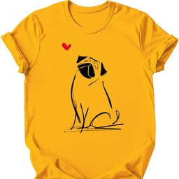 Pug Sketch Dog T Shirt Gift For Dog Lover