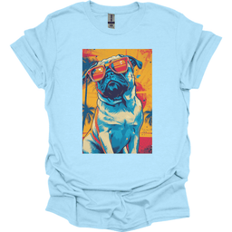 Pug Summer Dog T Shirt Gift For Dog Lover