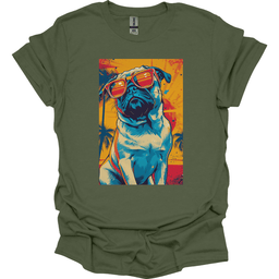 Pug Summer Dog T Shirt Gift For Dog Lover