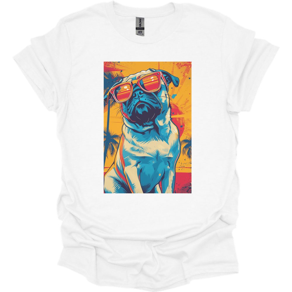 Pug Summer Dog T Shirt Gift For Dog Lover