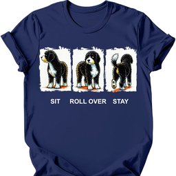 Portuguese Water Dog Sit Roll Over Stay T Shirt Gift For Dog Lover