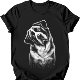 Saint Bernard Tilted Dog T Shirt Gift For Dog Lover