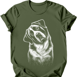 Saint Bernard Tilted Dog T Shirt Gift For Dog Lover