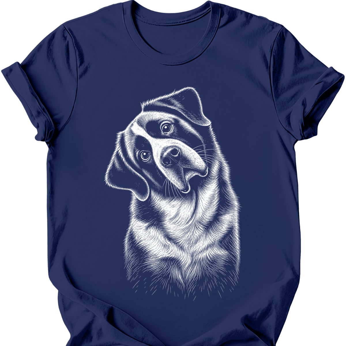 Saint Bernard Tilted Dog T Shirt Gift For Dog Lover