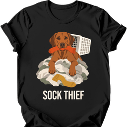 Rhodesian Ridgeback Sock Thief T Shirt Gift For Dog Lover