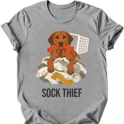 Rhodesian Ridgeback Sock Thief T Shirt Gift For Dog Lover