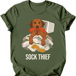 Rhodesian Ridgeback Sock Thief T Shirt Gift For Dog Lover