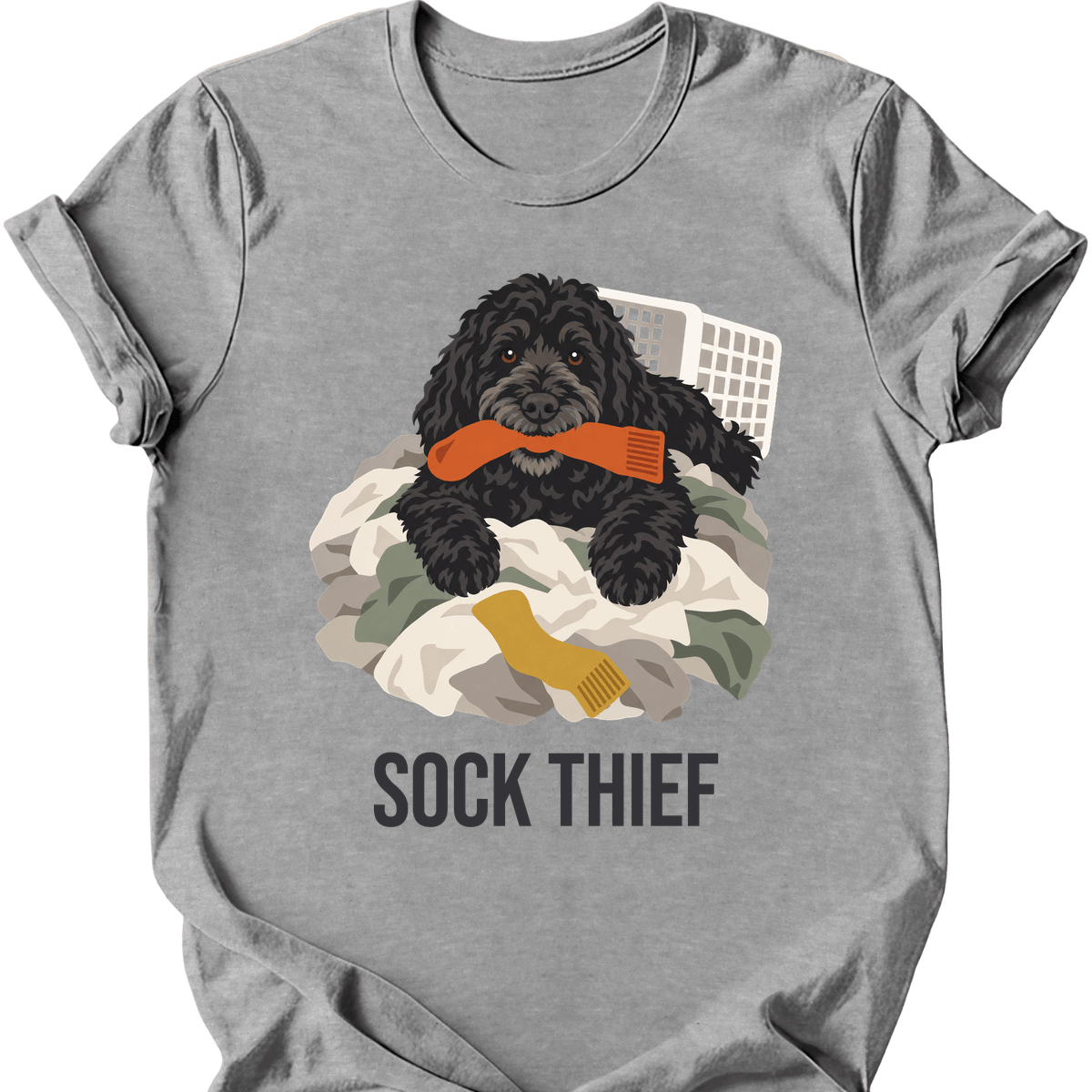 Portuguese Water Dog Sock Thief T Shirt Gift For Dog Lover