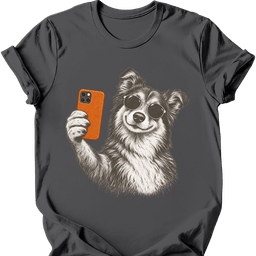 Rough Collie Selfie Dog T Shirt Gift For Dog Lover