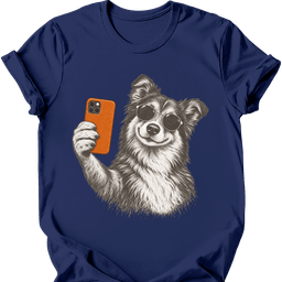 Rough Collie Selfie Dog T Shirt Gift For Dog Lover