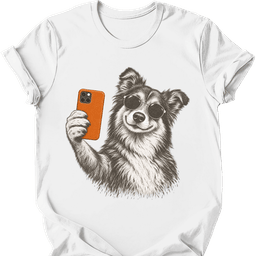 Rough Collie Selfie Dog T Shirt Gift For Dog Lover
