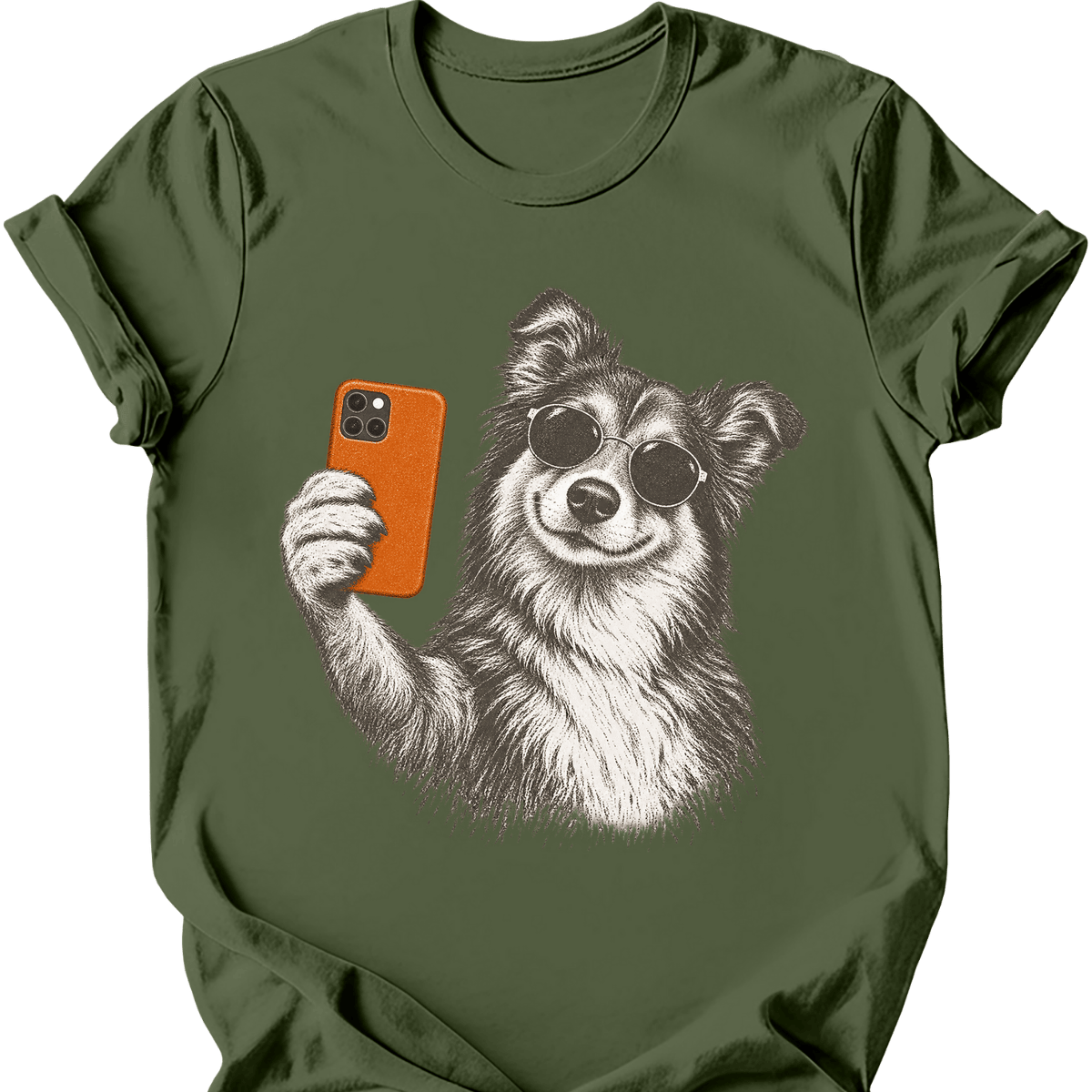 Rough Collie Selfie Dog T Shirt Gift For Dog Lover