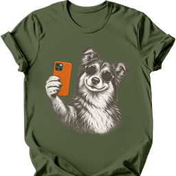 Rough Collie Selfie Dog T Shirt Gift For Dog Lover