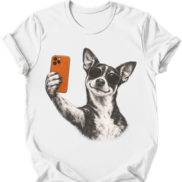 Rat Terrier Selfie Dog T Shirt Gift For Dog Lover