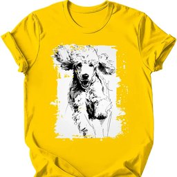 Poodle Running Dog T Shirt Gift For Dog Lover