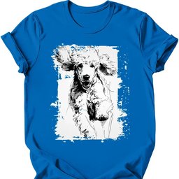 Poodle Running Dog T Shirt Gift For Dog Lover
