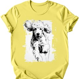 Poodle Running Dog T Shirt Gift For Dog Lover