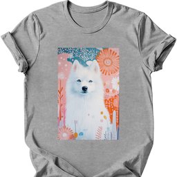 Samoyed Boho Dog T Shirt Gift For Dog Lover