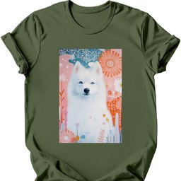 Samoyed Boho Dog T Shirt Gift For Dog Lover