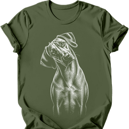 Rhodesian Ridgeback Tilted Dog T Shirt Gift For Dog Lover