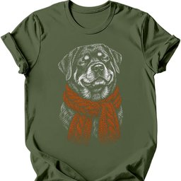 Rottweiler Winter Dog T Shirt Gift For Dog Lover