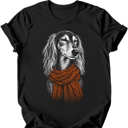 Saluki Winter Dog T Shirt Gift For Dog Lover
