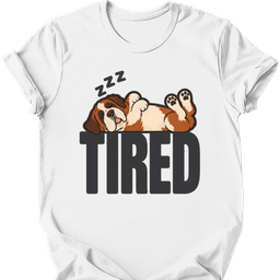 Saint Bernard Tired Dog T Shirt Gift For Dog Lover