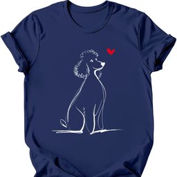 Poodle Sketch Dog T Shirt Gift For Dog Lover