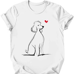 Poodle Sketch Dog T Shirt Gift For Dog Lover