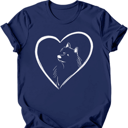 Samoyed Heart Dog T Shirt Gift For Dog Lover