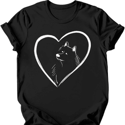 Samoyed Heart Dog T Shirt Gift For Dog Lover