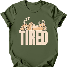 Saluki Tired Dog T Shirt Gift For Dog Lover