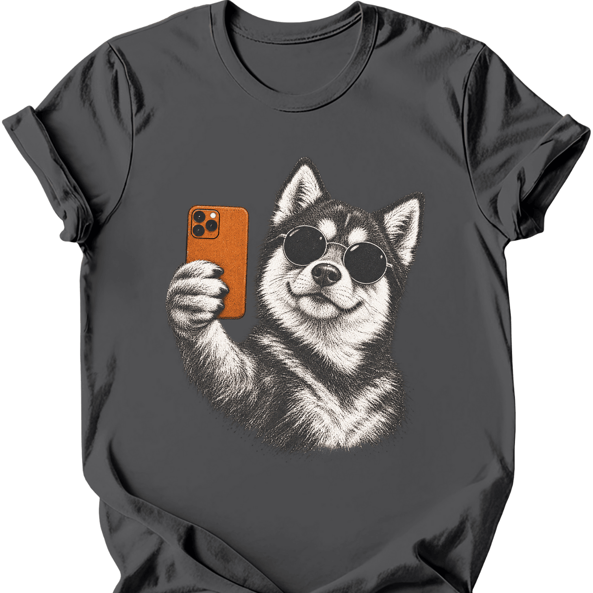 Pomsky Selfie Dog T Shirt Gift For Dog Lover