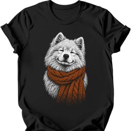 Samoyed Winter Dog T Shirt Gift For Dog Lover