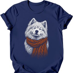 Samoyed Winter Dog T Shirt Gift For Dog Lover