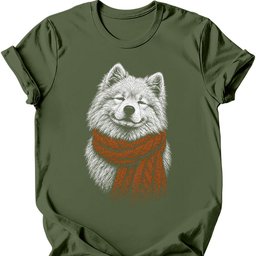 Samoyed Winter Dog T Shirt Gift For Dog Lover