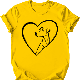 Rhodesian Ridgeback Heart Dog T Shirt Gift For Dog Lover